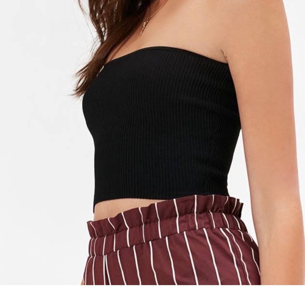 NWOT * Kendall & Kylie Black Ribbed Tube Top SZ S
